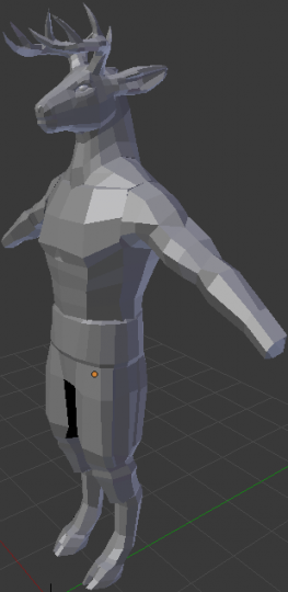 3,222 tri so far (according to Blender). Number seems a little iffy. Have 3,274 adding up the pieces myself. Difference isn't huge, though, so it doesn't seem like it'll be an issue.